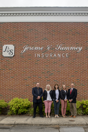 Jerome & Summey team outside their office in Brevard, NC